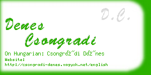 denes csongradi business card